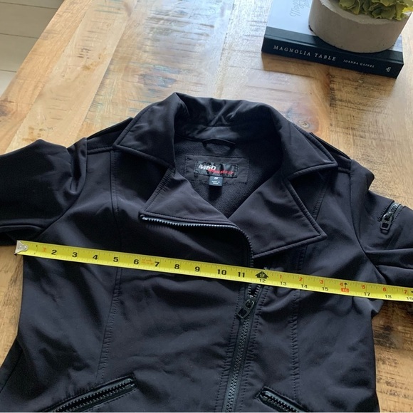 Miss Sixty M60 Moto Jacket Diagonal Zip Black Stretch Size Small - Picture 5 of 16